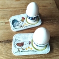 Bild 1 von Stickdatei Untersetzer für Eierbecher Ostern Hahn Huhn