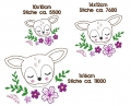 Bild 3 von  Stickdatei Reh mit Blumen doodle verschiedene Größen